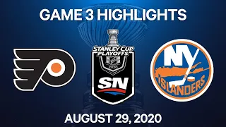 NHL Highlights | 2nd Round, Game 3: Flyers vs. Islanders – Aug. 29, 2020