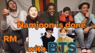namjoon being done with bts english | REACTION