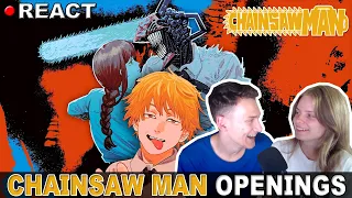 🔴 REACTION: All Chainsaw Man Openings (1) AND Endings (1-12) | チェンソーマン | 1st Time Experience!