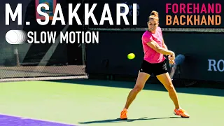 Maria Sakkari - Forehand & Backhand [4K Slow Motion]