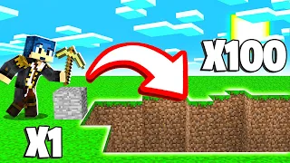 SE MINI 1 BLOCCO = ROMPI 100 BLOCCHI! - MINECRAFT