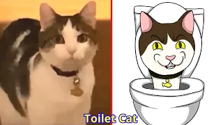 😂Cat Memes: Skibidi Toilet Cat VS Dog Cameraman (updated) 😅 Trending Funny Animals 😹