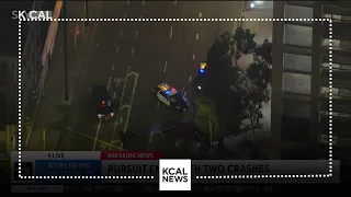 Pursuit ends with two crashes in DTLA