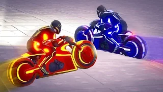 INSANE TRON BIKE LASER BATTLE! (GTA 5 Funny Moments)