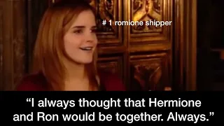 emma watson shipping romione for almost 5 minutes