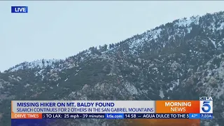 Missing 75-year-old hiker found alive on Mount Baldy; search continues for 2 others