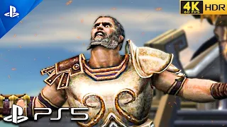 GOD OF WAR Remastered - KRATOS VS THESEUS Boss Fight Gameplay [4K 60FPS HDR PS5] Titan Mode