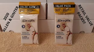 2020 Topps Allen & Ginter Baseball:  2 Retail Value Packs