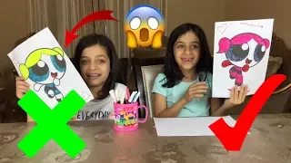 تحدي التلوين ب3 ألوان بس!! لونت باربي و بابلز!! 😱| 3 Marker Challenge