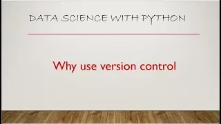 Version Control For a Data Science Project