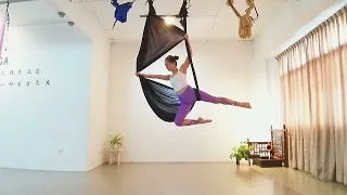 Aerial yoga aerial dance  空中瑜伽 空瑜舞韵 展布篇 拉弓 射箭