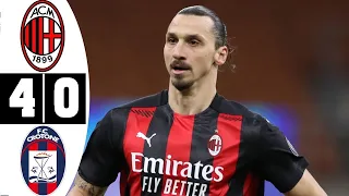 AC Milan 4 vs 0 Crotone Highlights Extended  All Goals 2021 #SERIEA