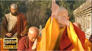 The evil monk came to the Shaolin Temple to cause trouble but was easily defeated by sweeping monk.