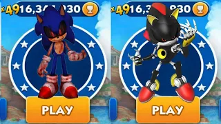 Sonic Dash - Sonic EXE VS Metal Shadow _ Movie Sonic vs All Bosses Zazz Eggman