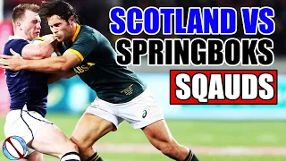 Scotland vs South Africa 2021 Autumn Nations Series Squad | Rugby Union Springboks vs Scotland 2021