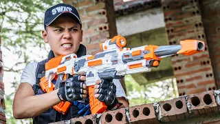 LTT Game Nerf War : Captain Warriors SEAL X Nerf Guns Sniper Skills Fight Criminal Group Black Man