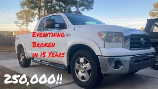 250,000 Miles Toyota Tundra Review: Everything Broken in 15 Years