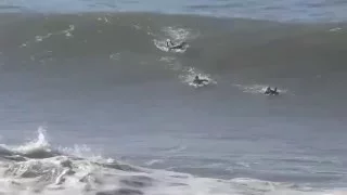 One Perfect Barrel! Surfer Tom Rezvan @Rezzy76 .  1-8-16 Huntington Beach Pier