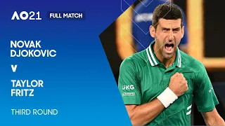 Novak Djokovic v Taylor Fritz Full Match | Australian Open 2021 Third Round