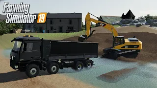 🚧 WORKING WITH CAT 325DL || CONSTRUCTION TIMELAPSE ROHAN MAP || FARMING SIMULATOR 19