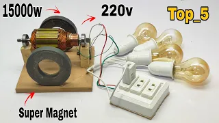 I Turn super power generator use magnet and copper router #freeenergy #viralvideo 😲