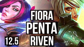 FIORA vs RIVEN (TOP) | Penta, 1.6M mastery, Dominating | EUW Diamond | 12.5