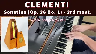 CLEMENTI: Sonatina, Op. 36 No. 1 (3rd movt.) -- played at 42 bpm with metronome