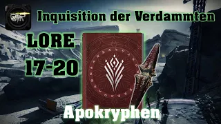 Destiny 2:Inquisition der Verdammten Lore 17-20 im Dungeon (Grube der Ketzerei)
