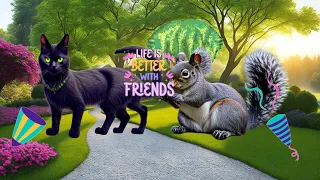 The Secret Garden Duo Oliver the Cat and Nutmeg the Squirrel's Remarkable Friendship" animal story