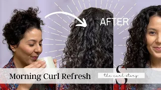 5 Minutes?  The Morning Curly Hair Routine to Refresh Curls Fast!