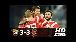 russie vs espagne 3-3 - extended Highlights & All Goals (Friendly matche) 14/11/ 2017 HD