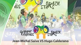 Olympic Legends vs Brazil Stars Hugo CALDERANO (BRA) vs Jean-Michel Saive (BEL)