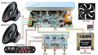 200W (1200W Model) Amplifier Complete Wiring | How to Wiring 1200W Amplifier Board | You Like Elect.