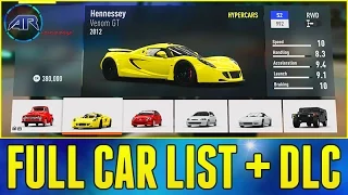 Forza Horizon 2 : FULL CAR LIST + DLC CARS!!! (Xbox One, 1080p)