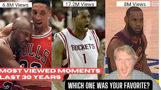 REACTION to The Most Viewed NBA Moment Each Year! (Last 30 Years)