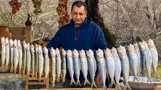 Cooking Fish in a Glass Jar! Getting ready for a harsh winter in a mountain village