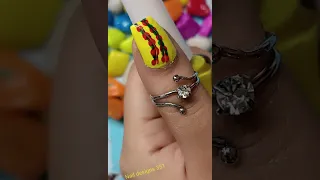 easy nail art designs l New style nail art tutorial 💅 #viral #youtubeshorts #nailartdesigns #20nails