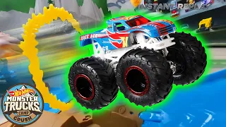 Can Race Ace Win the Monster Truck Island Games? 🚗 🔥 - Monster Truck Videos for Kids | Hot Wheels