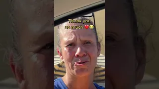 Homeless mother gets beautiful surprise from stranger #shorts