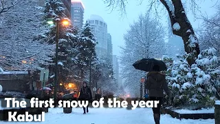 The first snow of the year - Snow Fall - Kabul Afghanistan - HD