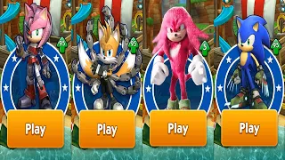 Sonic Dash - All Sonic Prime Boscage Maze Sonic Rusty Amy Tails Nine vs Super Movie Knuckles