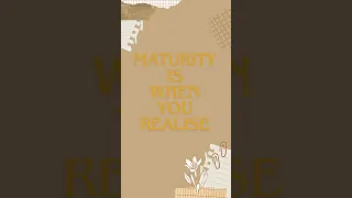 Real maturity of life  #aesthetic #viral #shorts #like