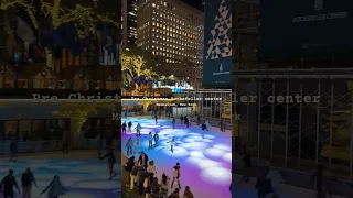 Pre Christmas Rockefeller Center Ice skating mood #nycwalkingtour #rockefellercenter #tonywalkeruhd