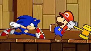 Paper Mario vs Archie Sonic - Fight Animation!