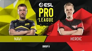 CS:GO - Heroic vs. Natus Vincere [Mirage] Map 2 - Group B - ESL Pro League Season 9 Europe