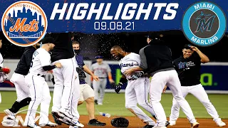 Mets vs Marlins Highlights: Alcantara K's 14 Mets, Marlins get walk-off win in 10th