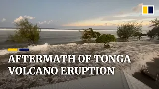 Massive eruption of undersea volcano off Tonga knocks out communications, covers capital in ash