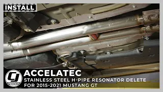 2015-2023 Mustang Install | Accelatec H-Pipe Resonator Delete