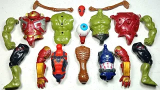 Merakit Mainan Hulk Smash Vs Hulk Buster Vs Spider-Man Vs Captain America Vs Siren Head ~ Avengers