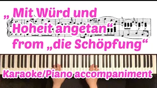 „Mit Würd und Hoheit angetan“ : Die Schöpfung : Haydn : Karaoke : Piano accompaniment